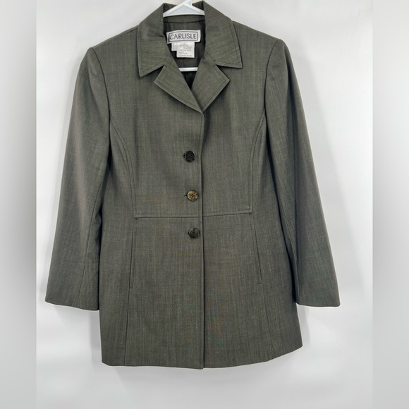 Carlisle grey wool blazer size 6 - Picture 1 of 7